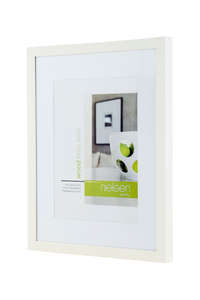  FRAMES BY POST, 50 x 40cm for Pic Size 40 x 30cm (Plastic  Glass), 25mm White Frame with White Mount