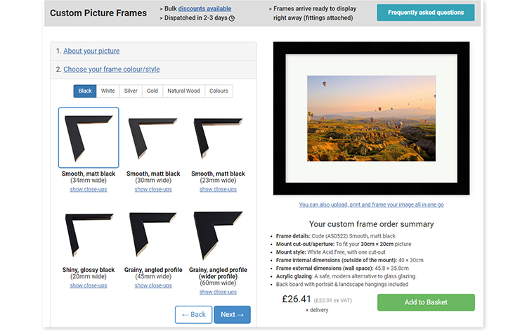 Standard Picture Frame Sizes for Photos and Prints