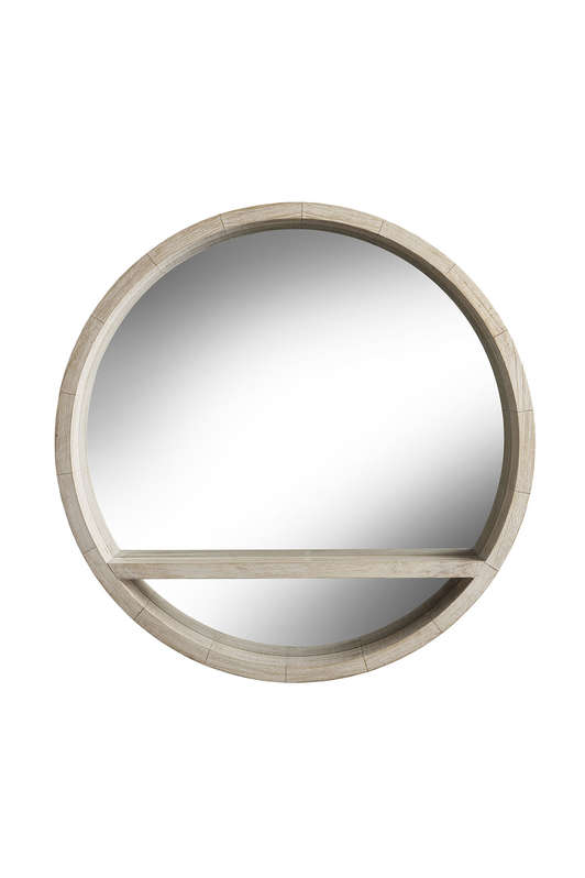 Round deals mirror shelf