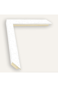 Matt white wood grain cube