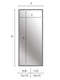 Nielsen Florentina Wall Mirror Silver 70x170cm dimensions-