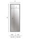 Nielsen Florentina Wall Mirror Silver 50x150cm dimensions-