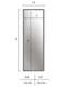 Nielsen Florentina Wall Mirror Gold 50x150cm dimensions-