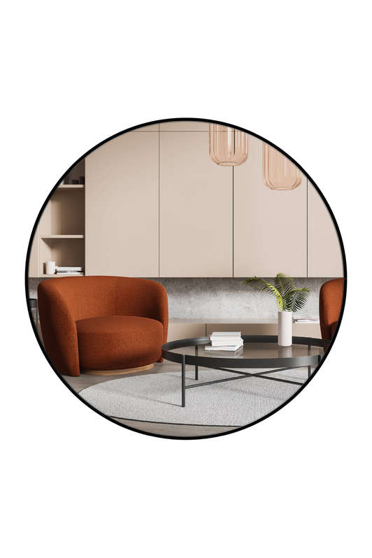 Nielsen Jaron Wall Mirror Black 80x80cm