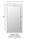 Nielsen Star Wall Mirror Silver 50x150cm dimensions-